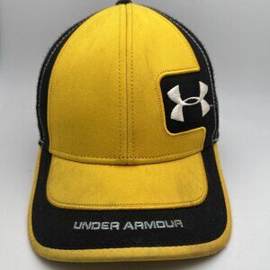 Under Armour Hat Cap Yellow Polyester Fitted Style  Adult Size Medium/Large